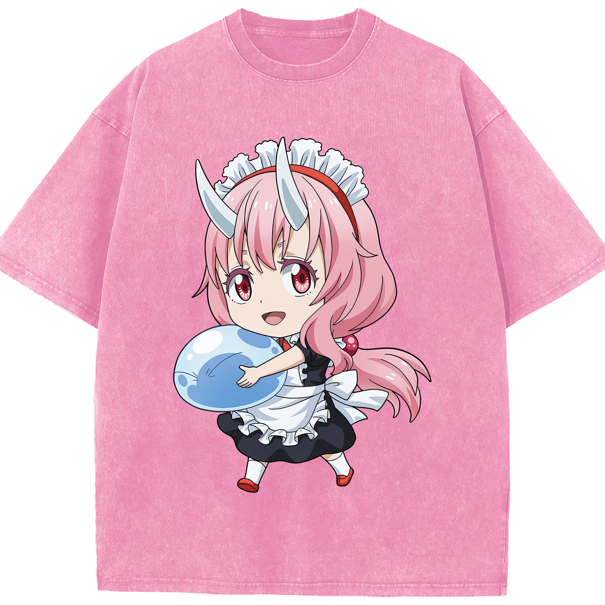 （画像用） 転スラ Regarding Reincarnated to Slime 綿100% ヴィンテージ風 半袖Tシャツ（フロントプリント）
